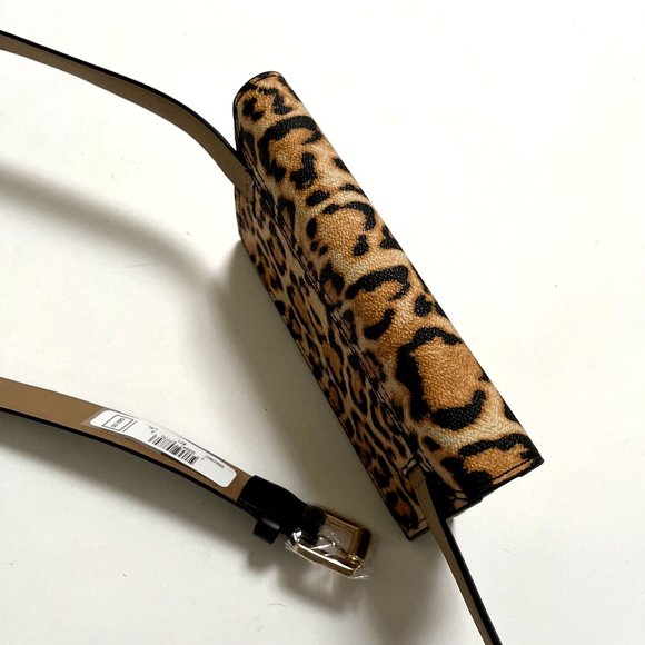 Michael Kors Leopard Print Belt Bag Fanny Pack Saffiano Leather L XL NWT main image 6